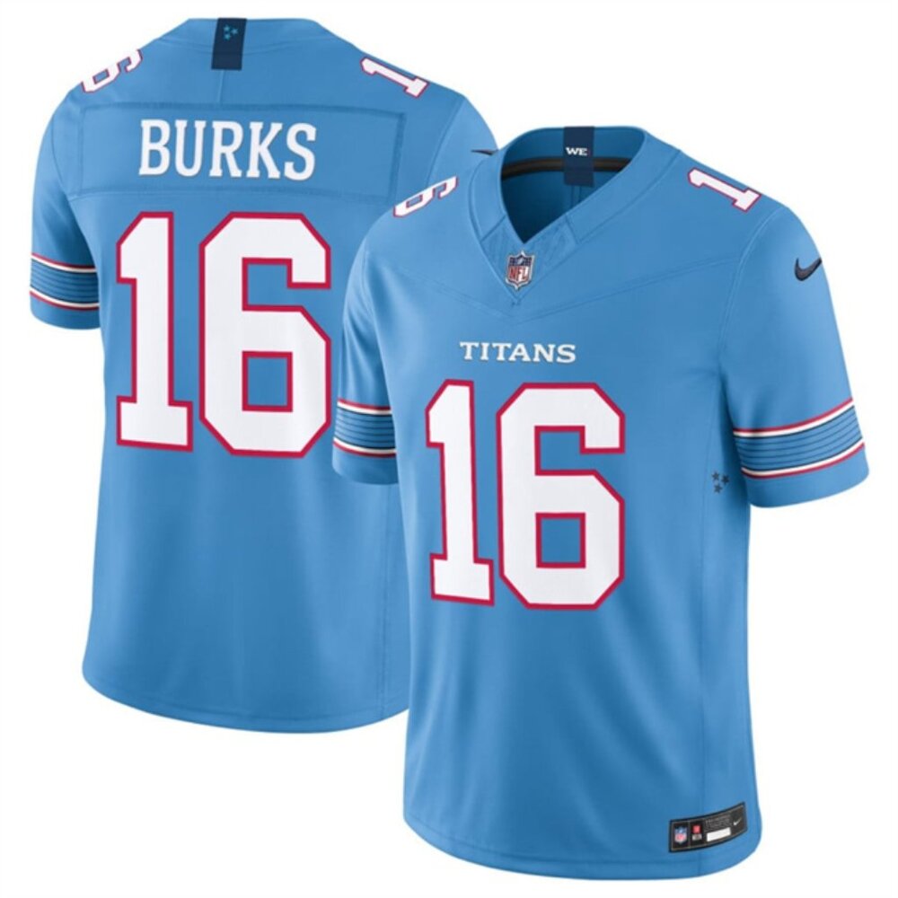 Can Select Mens Youths  Treylon Burks Light Blue Stitched Jersey Vapor